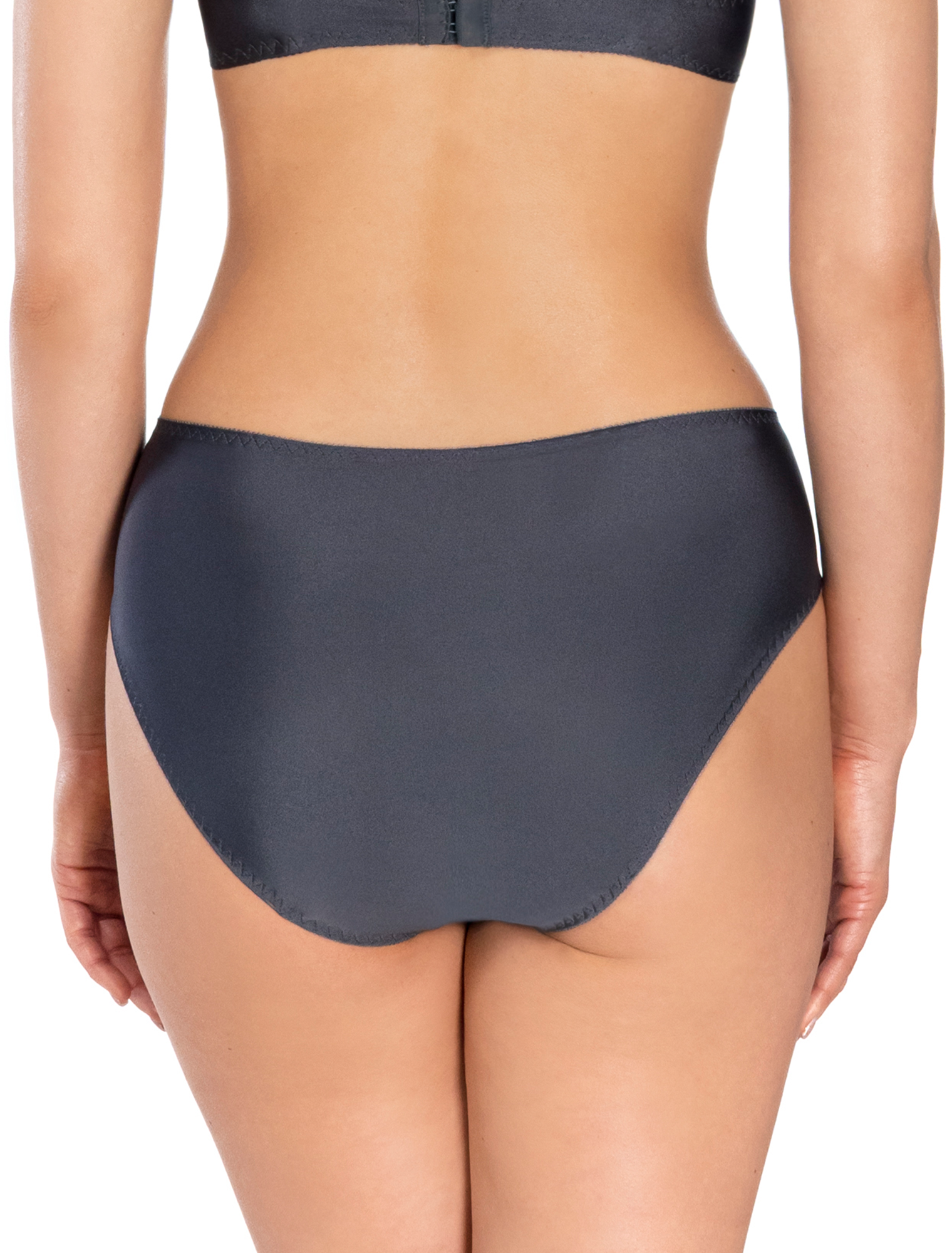 Lauma, Dark Grey Mid Waist Panties, On Model Back, 78K50