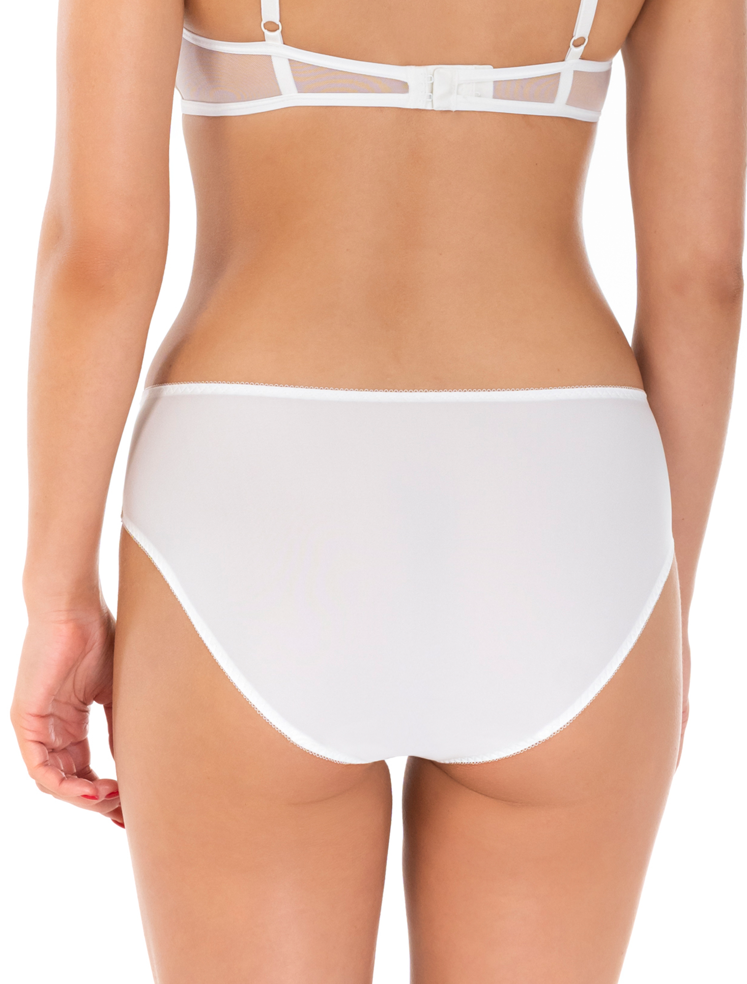 Lauma, Ivory Panty With Embroidered Lace, On Model Back, 82K50