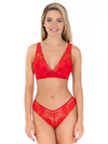 Lauma, Red Lace String Briefs, On Model Front, 93K62