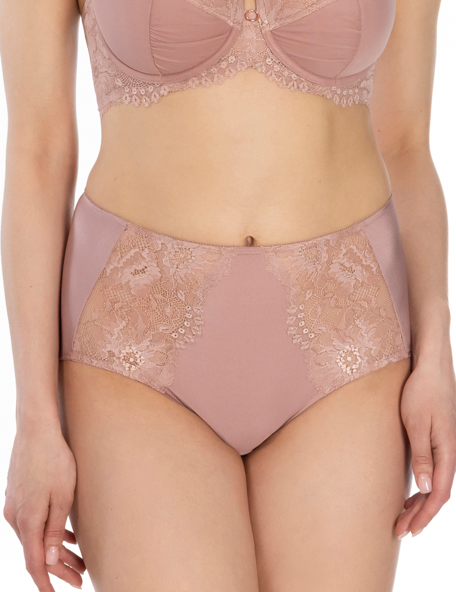 Lauma, Hazy Pink High Waist Panties, On Model Front, 97K53