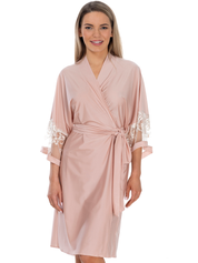 Lauma, Light Pink Dressing Gown, On Model Front, 99K98