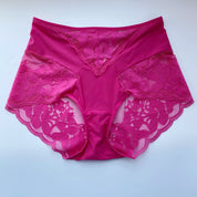 Lauma, Pink White High Waist Panties, Front, 44K51