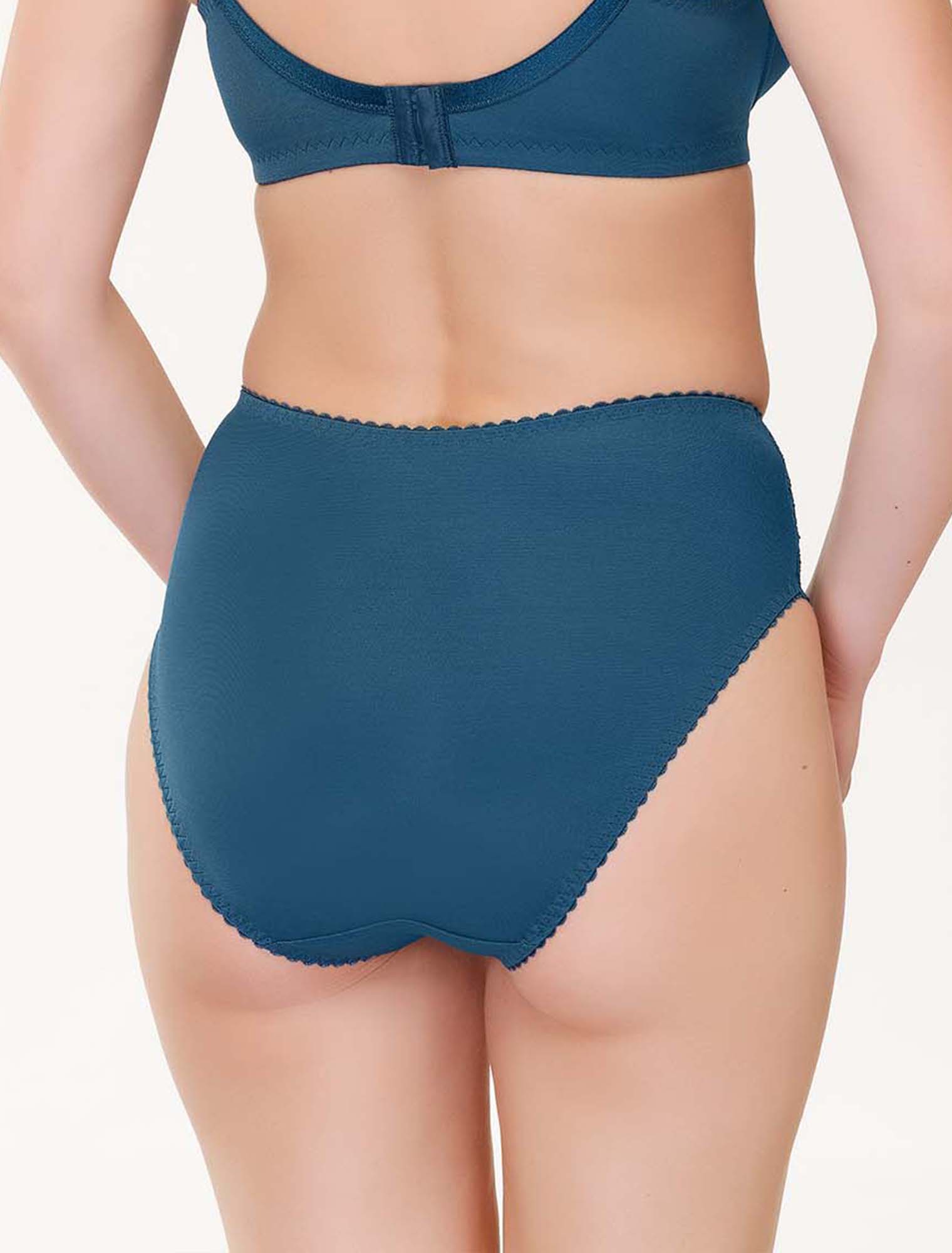 Lauma, Blue High Waist Panties, On Model Back, 01810
