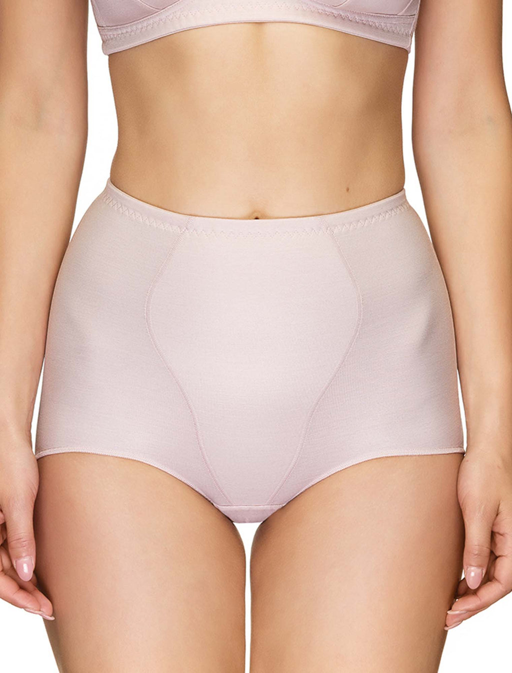 Lauma, Beige High Waist Panties, On Model Front, 01851