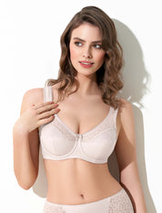 Lauma, Beige Underwired Non-padded Bra, On Model Front, 02131