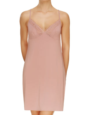 Lauma, Pink Viscose Night Dress, On Model Front, 02H91