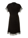 Lauma, Black Viscose Dressing Gown Robe, On Model Front, 02H98
