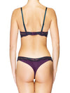 Lauma, Violet Mid Waist Lace String Briefs, On Model Back, 03J60