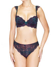 Lauma, Violet Brazilian Lace Briefs, On Model Front, 03J61