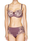 Lauma, Violet Lace Mid Waist Panties, On Model Front, 03J50