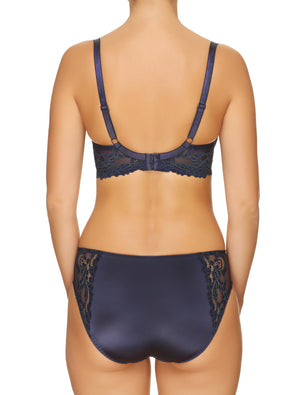 Lauma, Blue Underwired Soft-cup Lace  Bra, On Model Back, 04H20