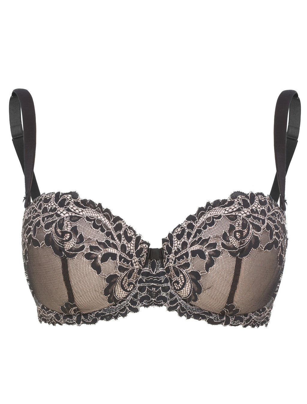 Sevilla Scroll Embroidery Semi Demi Bra - #14011 - Up to Size 46 - Lunaire:  Prettier Bras That Fit & Flatter Your Curves!