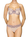 Lauma, Nude Lace String Tanga, On Model Front, 04J60