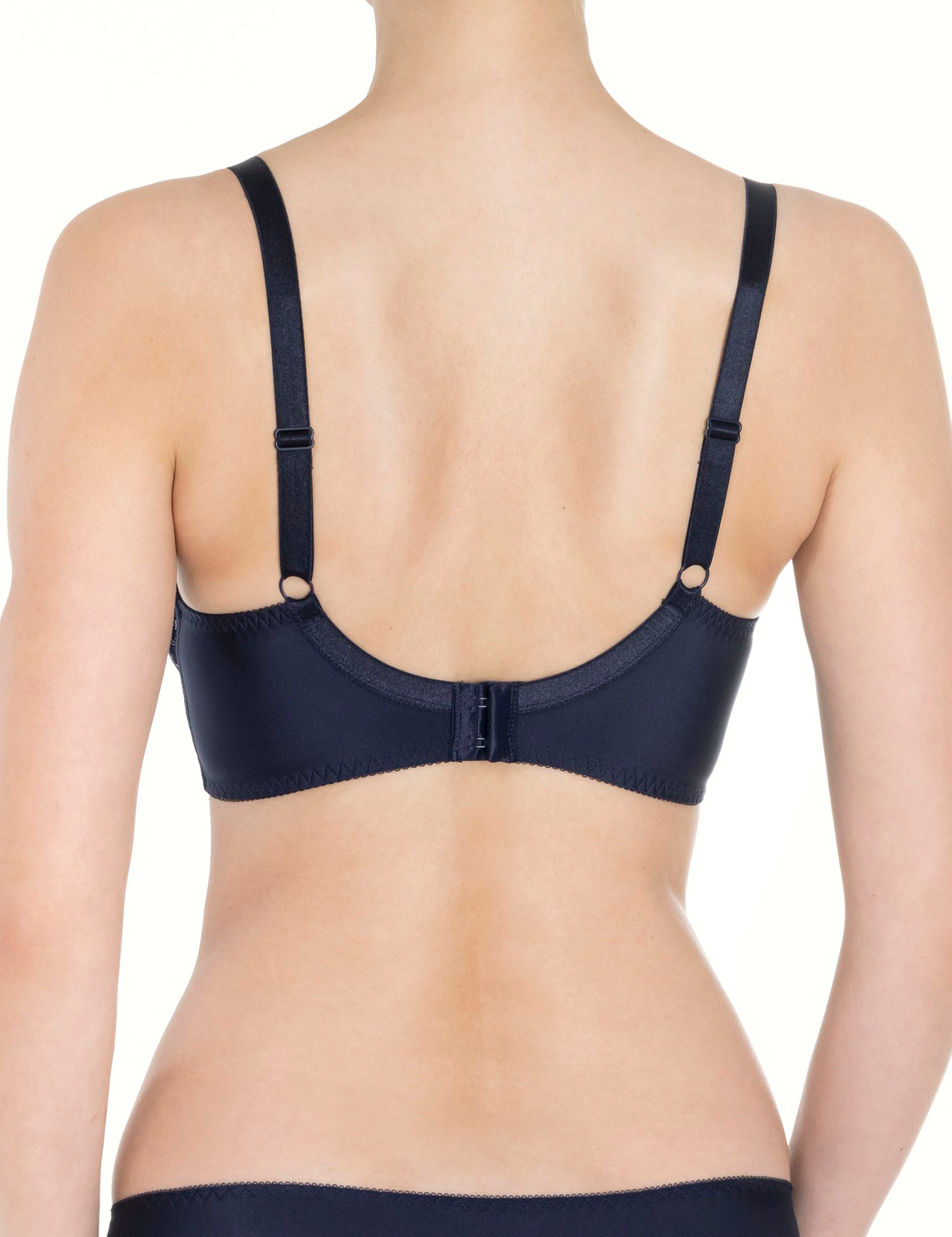 Lauma, Navy Underwired Non-padded Bra, On Model Back, 04K20