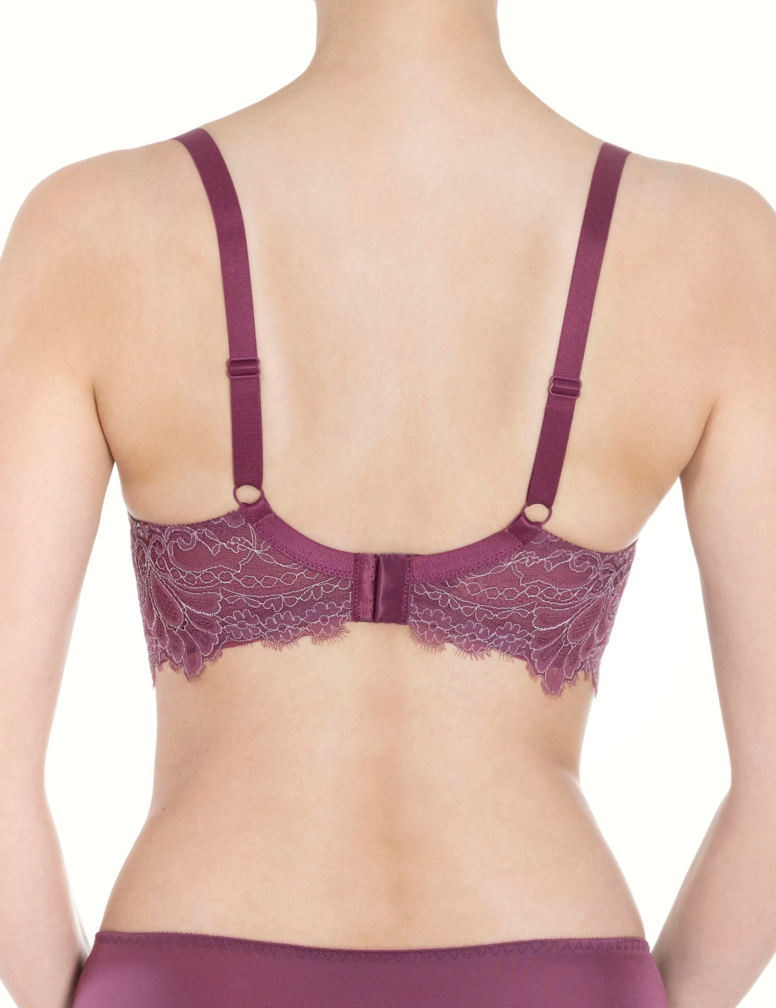 Lauma, Ruby Half-padded Lace Bra, On Model Back, 04K42