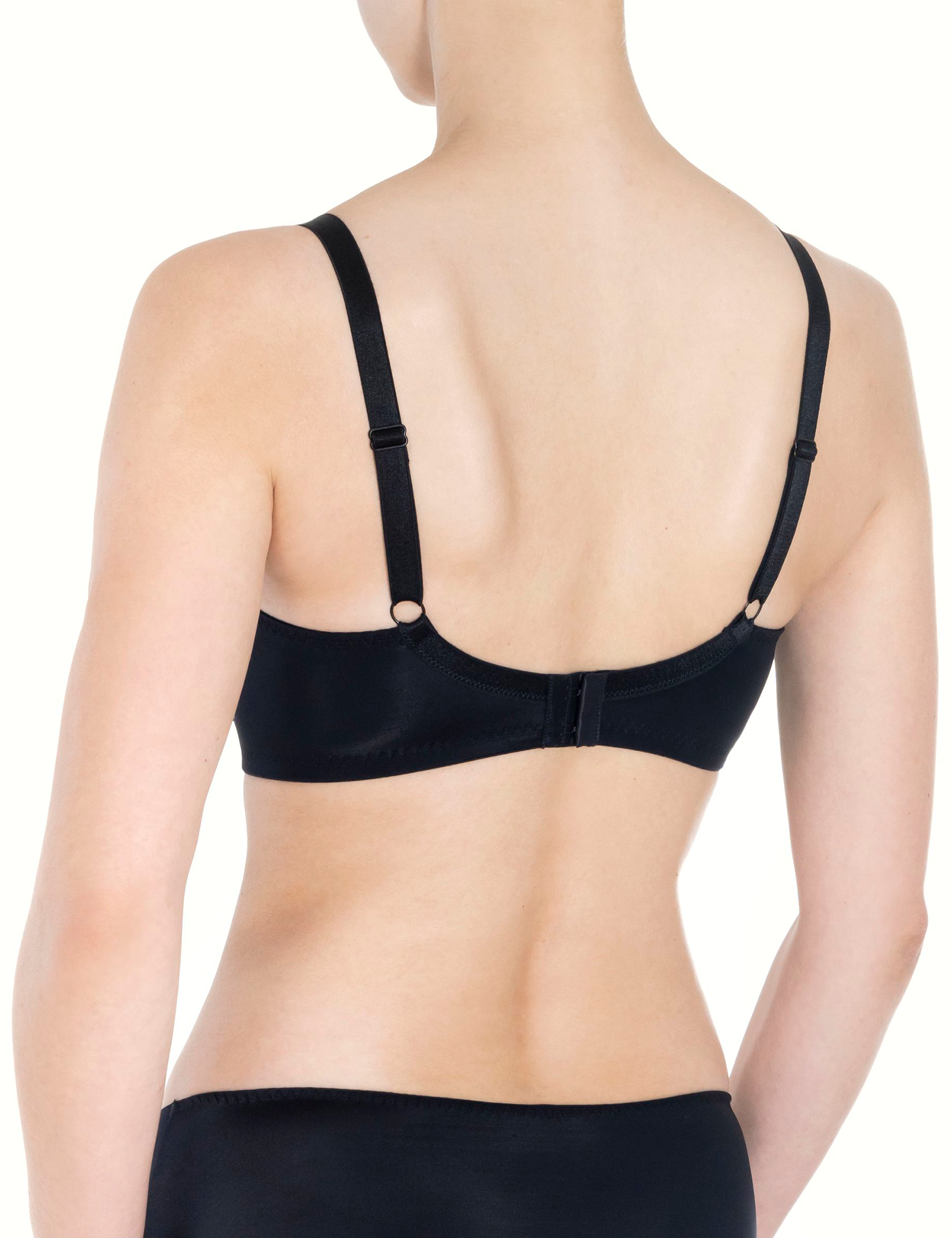 Lauma, Black Underwired Bra, On Model Back, 05K21