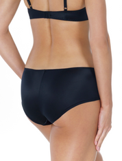 Lauma, Black Mid Waist Shorts, On Model Back, 05K70