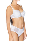 Lauma, White Mid Waist Panties, On Model Front, 08C50