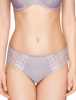 Lauma, Violet Mid Waist Panties, On Model Front, 08C50