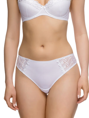 Lauma, White String Tanga Panties, On Model Front, 08C60