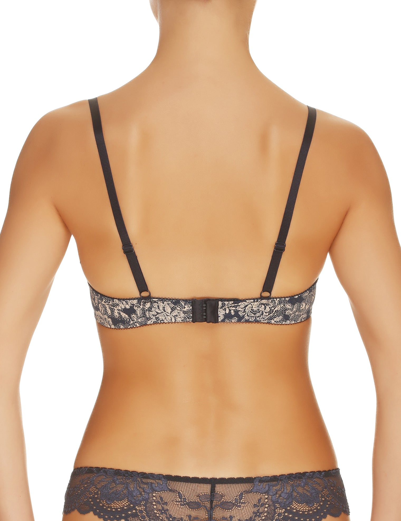 Lauma, Blue Push Up Bra, On Model Back, 08H10