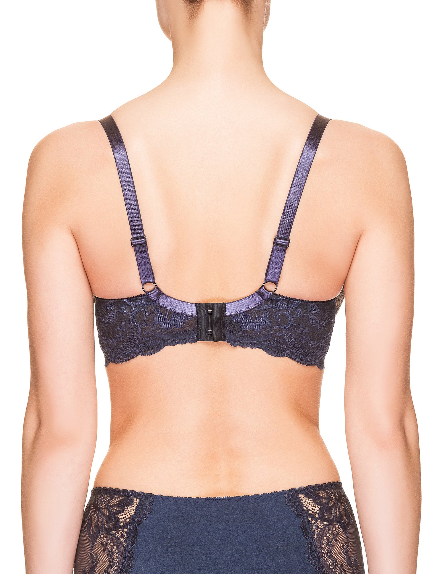 Lauma, Blue Half Padded Bra, On Model Back, 08H40