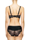 Lauma, Black Lace Mid Waist Panties, On Model Back, 08J50