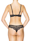 Lauma, Black Lace String Briefs, On Model Back, 08J60