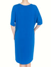Lauma, Blue Viscose Night Dress, On Model Back, 08N91