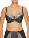 Lauma, Black Underwired Soft-cup Bra, On Model Front, 09H20
