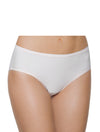 Lauma, White Micro Mid Waist Panties, On Model Front, 10B58