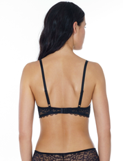 Lauma, Black Moulded Push-up Bra, On Model Back, 10K35