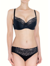 Lauma, Black Half-padded Bra, On Model Front, 10K42