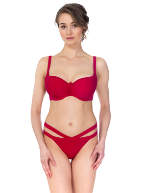 Lauma, Red Bikini Top, On Model Front, 12J31
