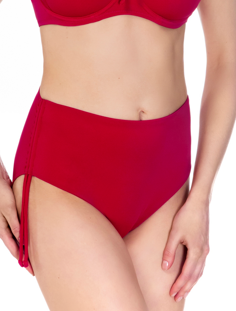 Lauma, Red Bikini Bottom, On Model Front, 12J51