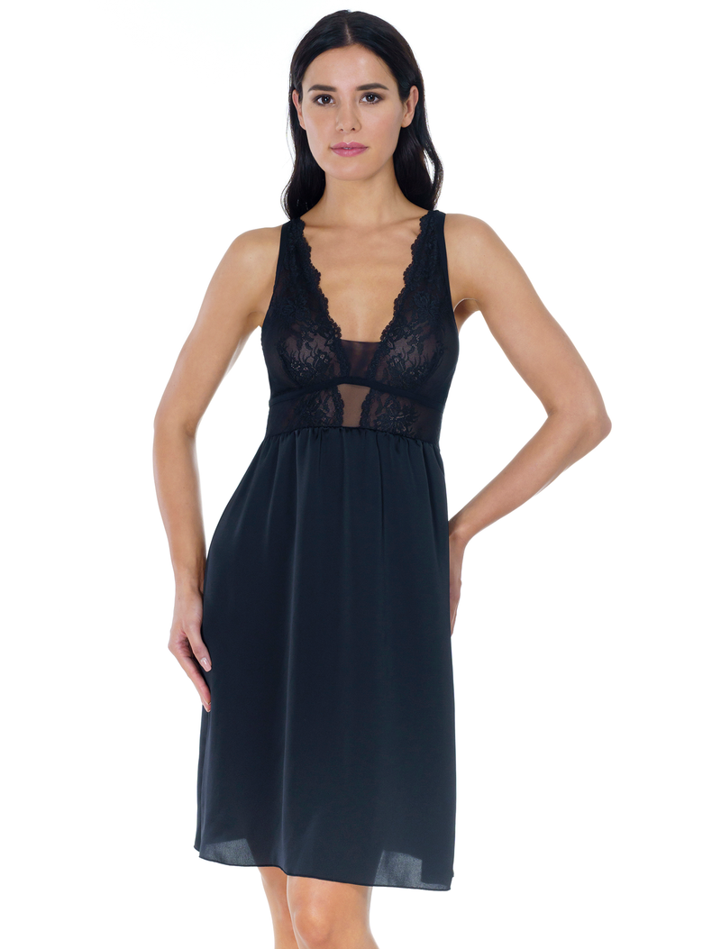 Lauma, Black Night Dress, On Model Back, 12K90