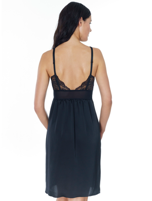 Lauma, Black Night Dress, On Model Back, 12K90