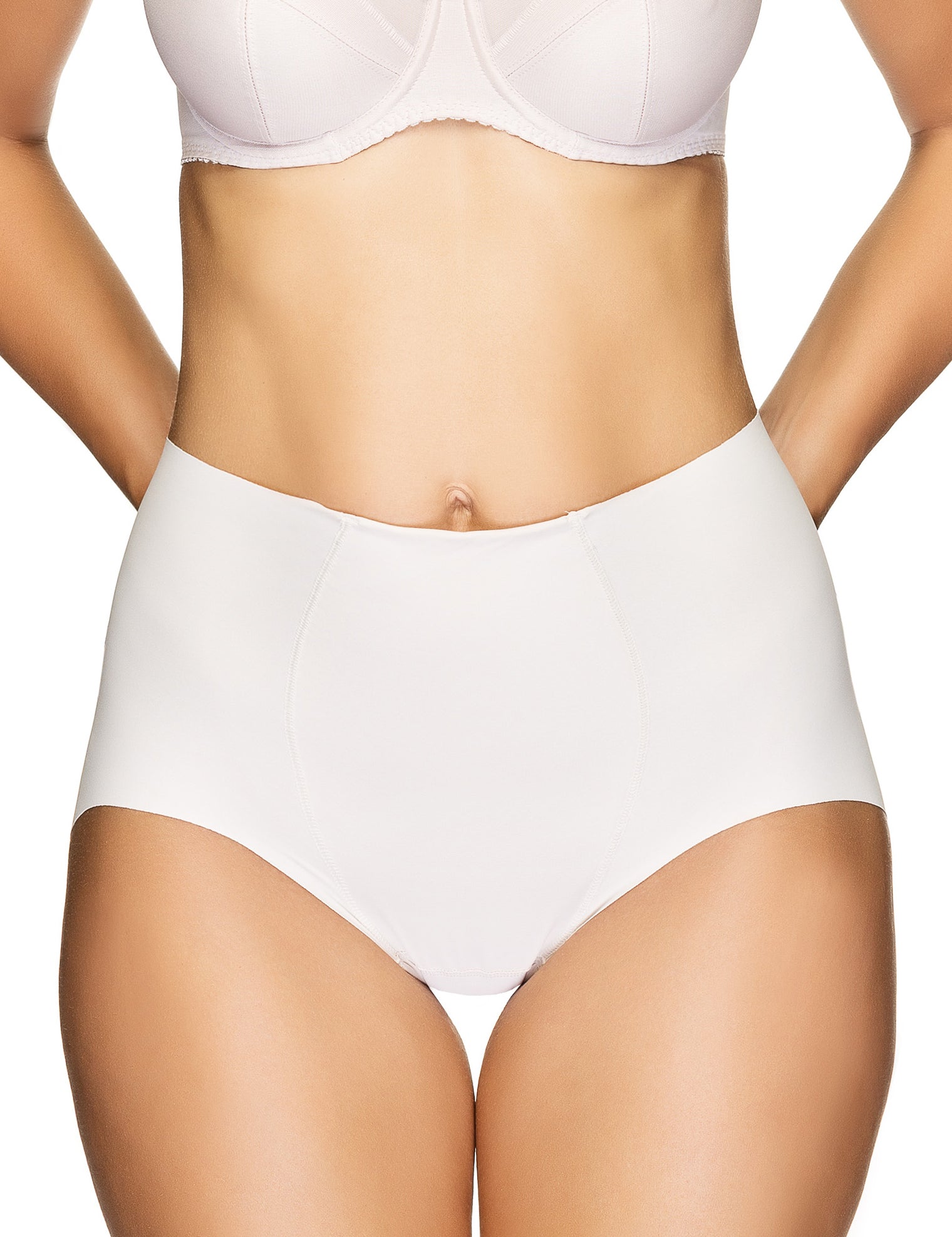 Lauma, Nude Seamless High Waist Panties, On Model Front, 14B52