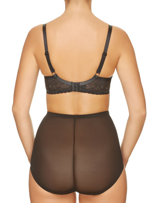 Lauma, Black Sheer High Waist Panties, On Model Back, 14H52