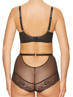 Lauma, Black High Waist Panties, On Model Back, 14H51