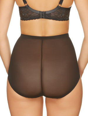 Lauma, Black Sheer High Waist Panties, On Model Back, 14H52