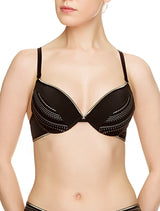 Black Amber Push-Up Bikini Top