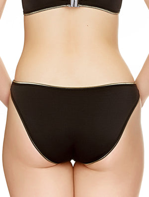 Lauma, Black Bikini Bottom, On Model Back, 14J50