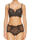 Lauma, Black Mid Waist Shorts Panties, On Model Front, 16H70