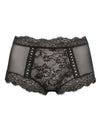 Lauma, Black Mid Waist Shorts Panties, On Model Front, 16H70