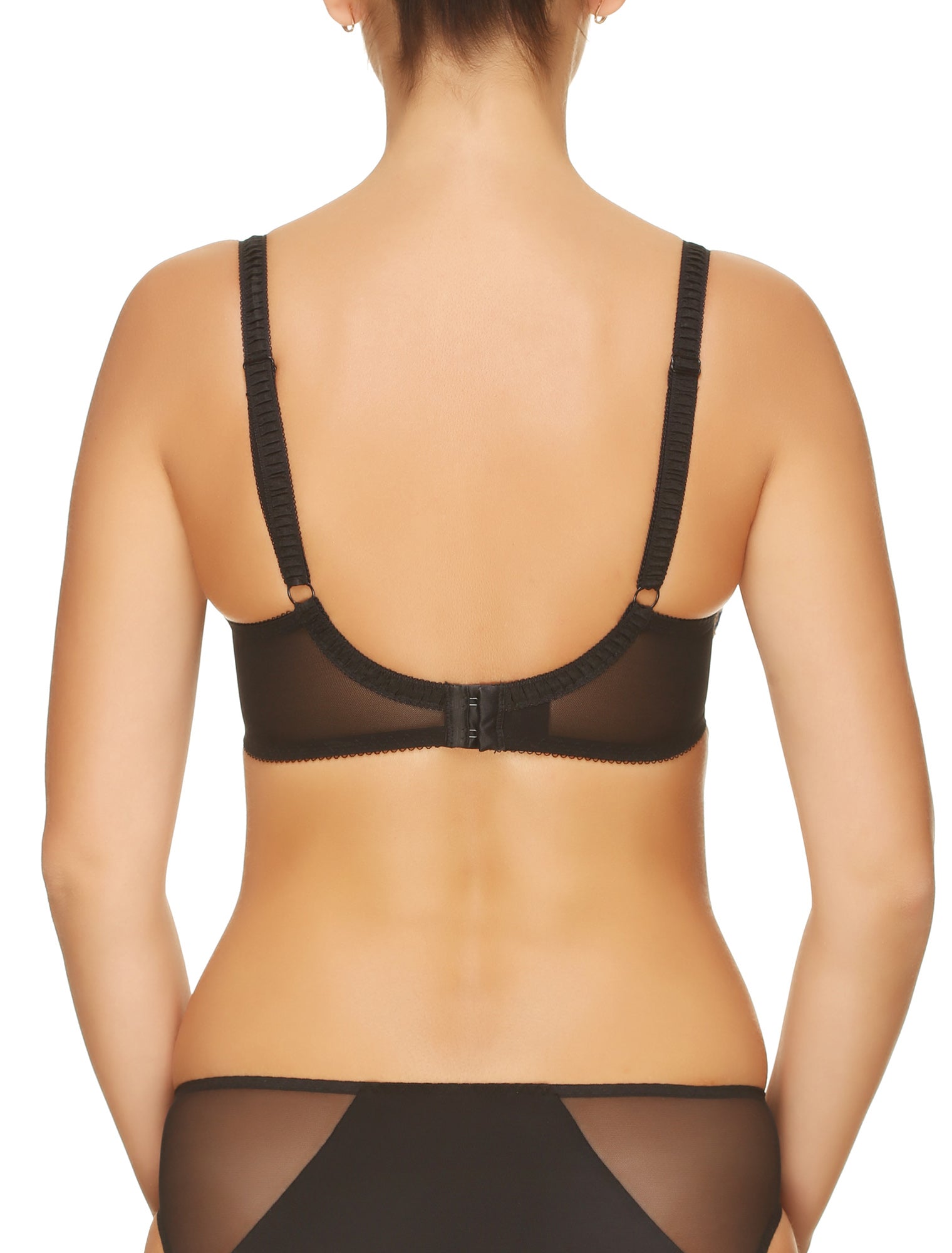 Lauma, Black Underwired Padded Bra, On Model Back, 17H40