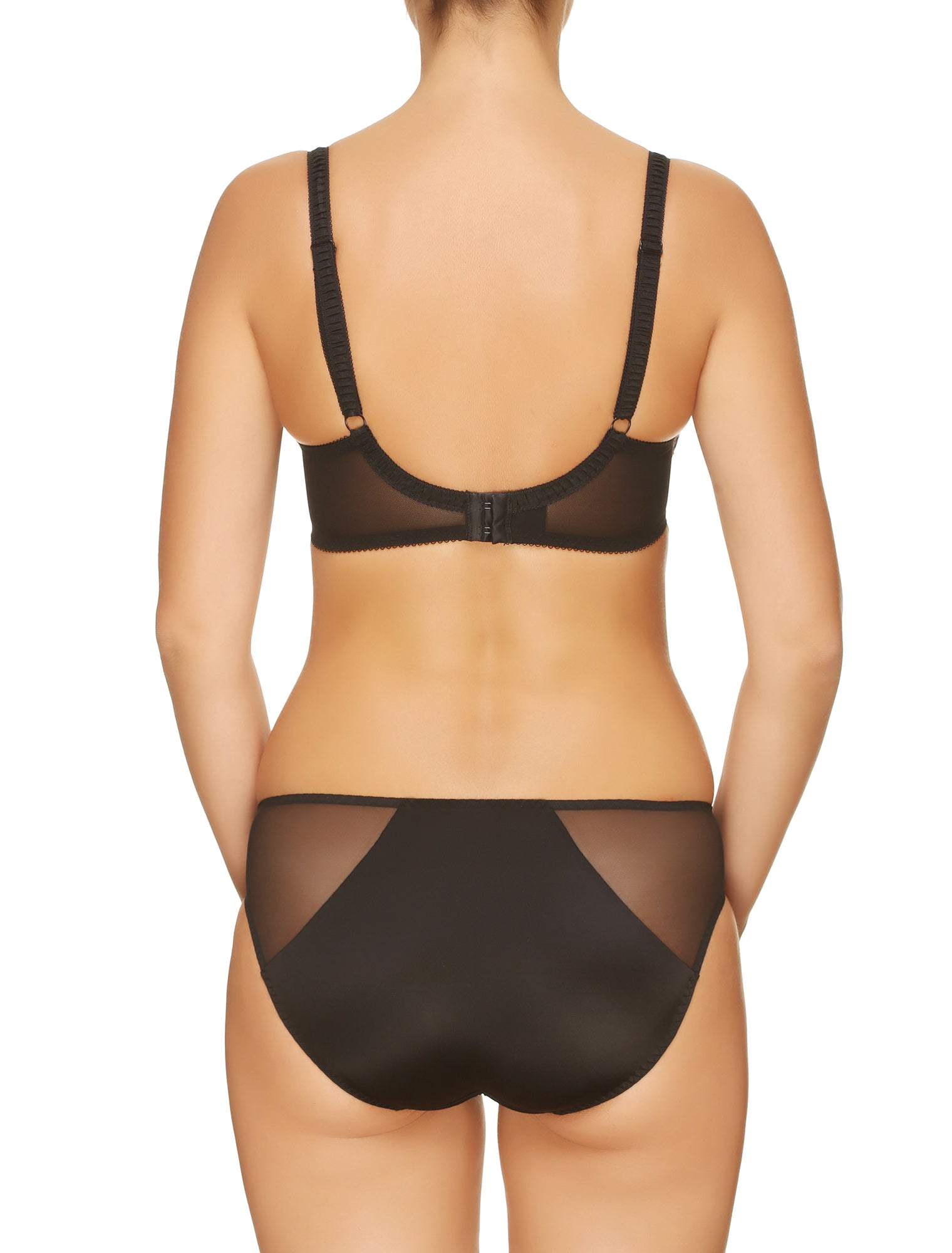 Lauma, Black Underwired Padded Bra, On Model Back, 17H40