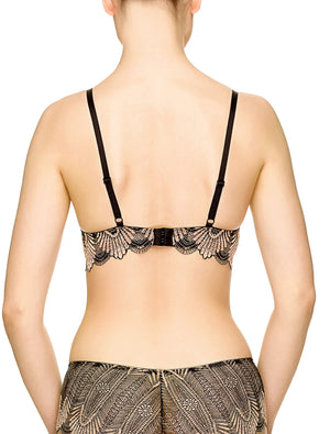 Lauma, Black  Lace Moulded Push-Up Bra, On Model Back, 17J35