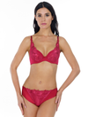 Lauma, Red Mid Waist Shorts, On Model Front, 17K70