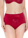Lauma, Red High Waist Panties, On Model Front, 17K51